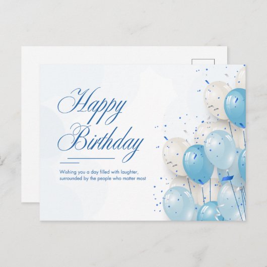 Hartelijk gefeliciteerd met je verjaardag  briefkaart (Voorkant / Achterkant)