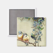 Hartelijk gefeliciteerd  vogels magneet (Voorkant / Achterkant)