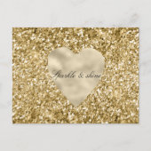 Hartelijk gepersonaliseerd goud briefkaart (Voorkant)