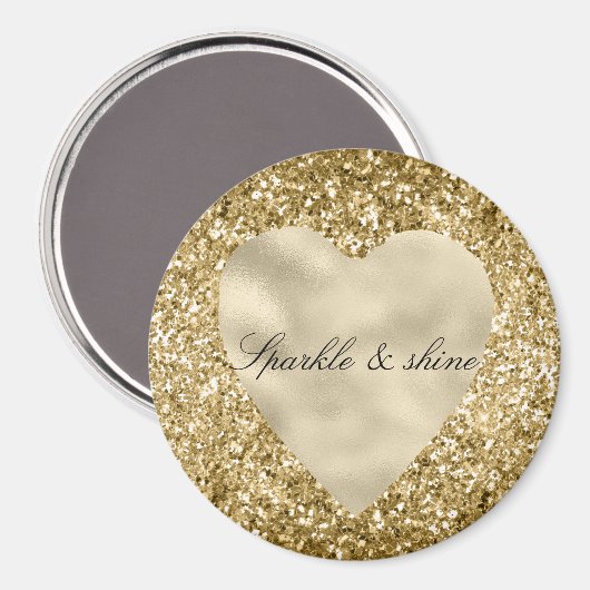 Hartelijk gepersonaliseerd goud magneet (Voorkant / Achterkant)