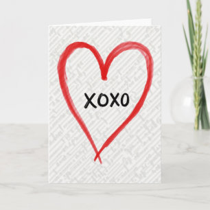 Hartelijk Geschilderde Xoxo Kaart