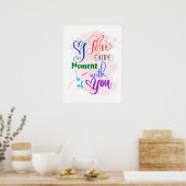 Hartelijk geticht op True Love Quotes Romantic Wal Poster (Keuken)