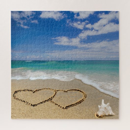 Hartelijk gevoel voor zand-strand puzzel (Verticaal)