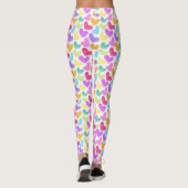 Hartelijk Kleurrijk Hart Pastel Valentijn Liefde M Leggings (Achterkant)