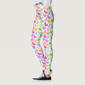 Hartelijk Kleurrijk Hart Pastel Valentijn Liefde M Leggings (Links)