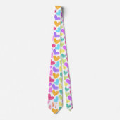 Hartelijk Kleurrijk Hart Pastel Valentijn Liefde M Stropdas (Voorkant)