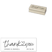 Hartelijk verbonden script bedankt 	rubberstempel (Gestempeld)