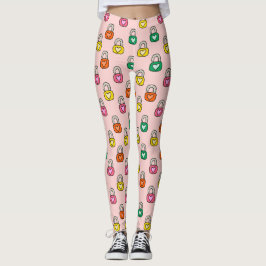 Hartelijk vergrendelingspatroon leggings
