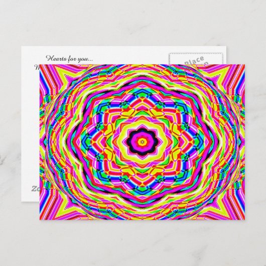 Hartelijk voor je.... briefkaart (Voorkant / Achterkant)