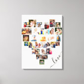 Hartelijk vormgegeven 29 Photo Collage Love Script Canvas Afdruk (Voorkant)