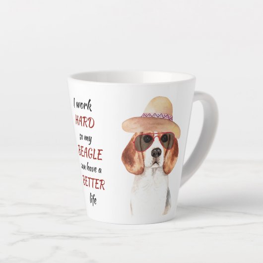 Hartelijk werk voor mijn beagle latte mok (Rechterhoek)
