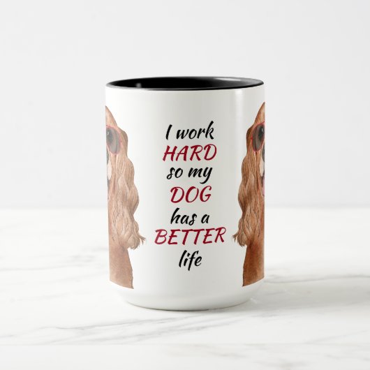 Hartelijk werk voor mijn Cocker Spaniel Dog Mok (Midden)