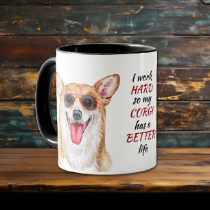 Hartelijk werk voor mijn Corgi Dog Mok