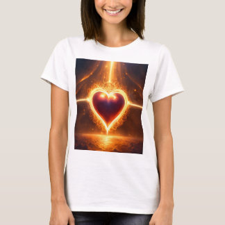 Hartelijke creaties in het kort t-shirt