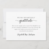 Hartelijke dankbaarheid Fotobegrafenis Bedankkaart (Voorkant)