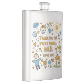 Hartelijke Doodle "Dank je wel pap" Art Flacon (Rechts)