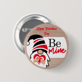 Hartelijke genegenheid: Happy Valentijnsdag Button (Voorkant /achterkant)