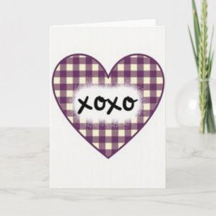Hartelijke Gingham Valentijnskaart Kaart