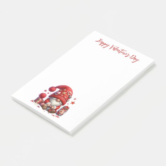 Hartelijke Kabouter: Valentijnsdag Genot Post-it® Notes (Schuin)