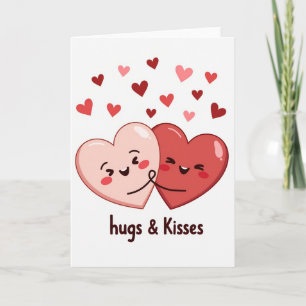 Hartelijke Knuffels Kus Kaart