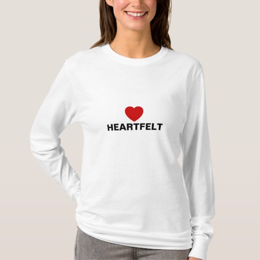 Hartelijke liefde minimalistisch T-shirt (Voorkant)