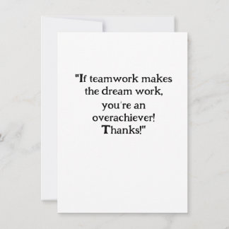 "Hartelijke opmerkingen" Bedankkaart