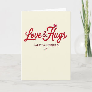 Hartelijke Script Liefde Knuffels Kaart
