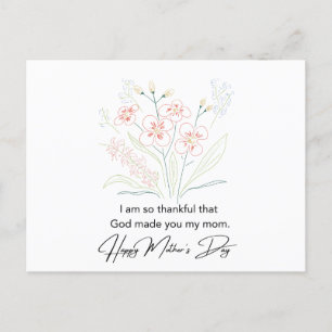 Hartelijke uitspraken Moederdag Bloemen Tekening Briefkaart