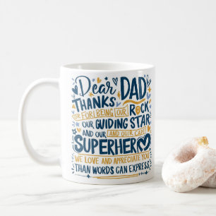 Hartelijke Vaderdag-typografie Koffiemok