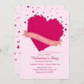 Hartelijke Valentijnsdag uitnodiging (Voorkant / Achterkant)