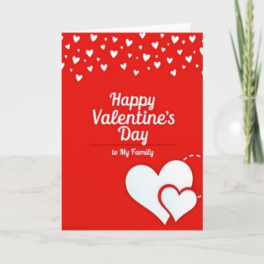 Hartelijke Valentijnskaart voor Familie Kaart (Voorkant)