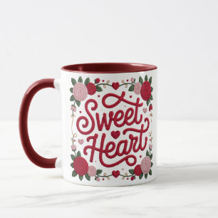 Hartelijke Valentijnsontwerp • Knus Garenscript Mok
