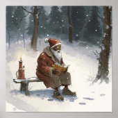 Hartelijke wensen Black Santa's Nice List Poster (Voorkant)