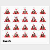 harteloze boze clown driehoek sticker (Vel)