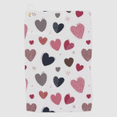 Harten 3 golfhanddoek (Voorkant)