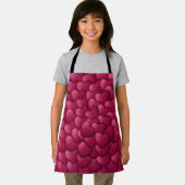Harten 3D textuur rood patroon-32322 Schort (Insitu)