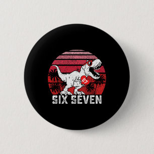 Harten 67 Valentijnsdag 67 Meme Zes Zeven 6 7 T- Ronde Button 5,7 Cm