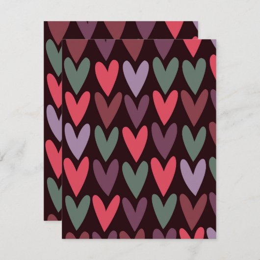 Harten 6 notitiekaartje (Voorkant / Achterkant)