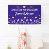 Harten! Aangepaste verlovingsbanner met felicitati Spandoek (Insitu)