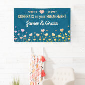 Harten! Aangepaste verlovingsbanner met felicitati Spandoek (Insitu)