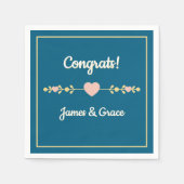 Harten! Aangepaste verlovingsfeestje Servet (Voorkant)