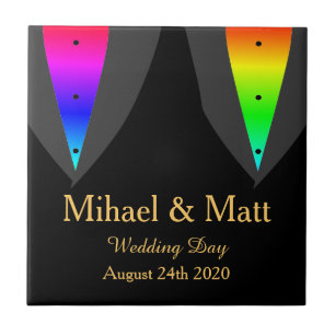 Harten Aglow met Pride Tegel Gift voor Gay Wedding Tegeltje