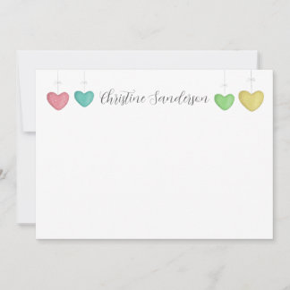 Harten bedankkaart Persoonlijke briefpapier
