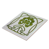 Harten bloem  decor Wessel Cer Tegeltje (Zijkant)