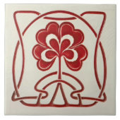 Harten bloem decor Wessel Tegeltje (Voorkant)