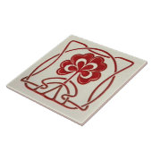 Harten bloem decor Wessel Tegeltje (Zijkant)