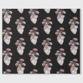 Harten Bloem Patroon Cadeaupapier (Vlak)