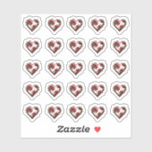 Harten Bloemen Bruiloft Bloem Envelop Stickers (Vel)