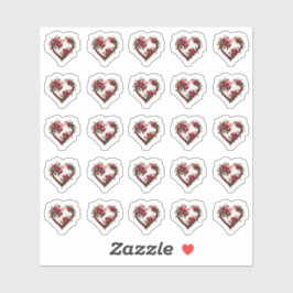 Harten Bloemen Bruiloft Bloem Envelop Stickers