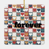 Harten board in mix van esthetische kleuren keramisch ornament (Achterkant)